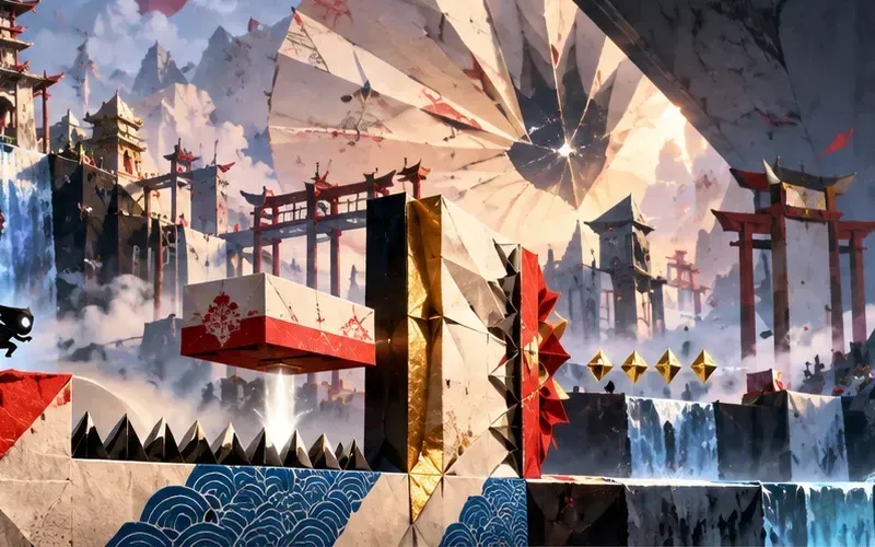 Fold World — Paper, ink and gold leaf that fold around you.